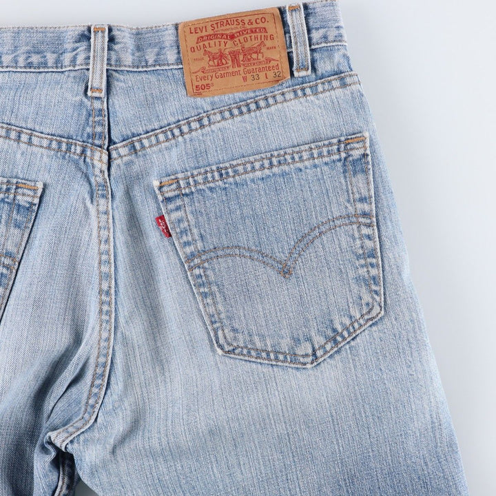 2000'S Levi's 505-0574 Regular Fit Straight Leg Tapered Denim Pants, Made in USA, Men's Size W32 (approx.) cotton blue type Vintage Second Hand