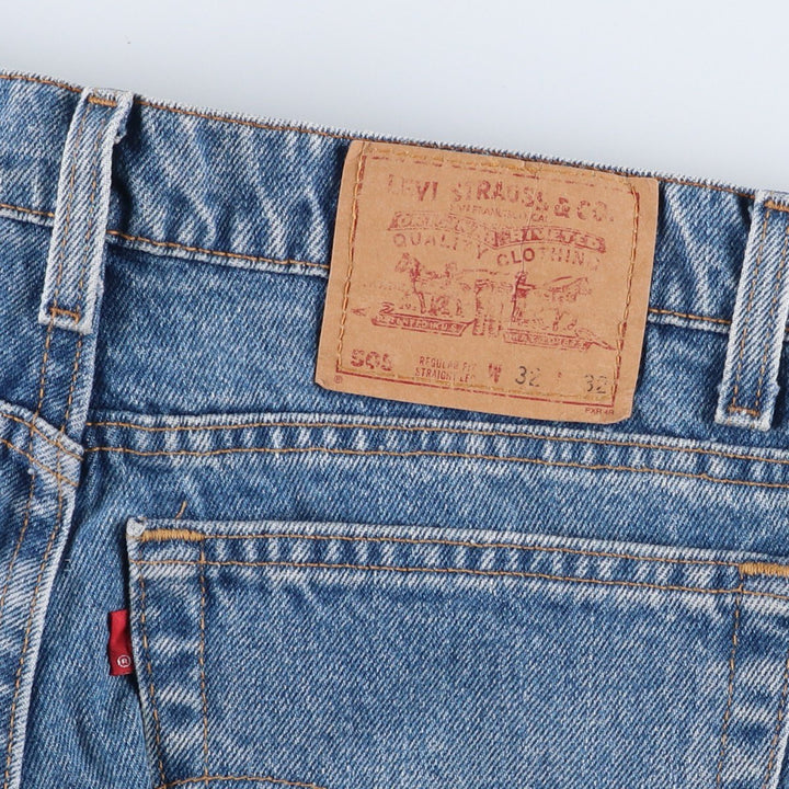 90'S Levi's 505 REGULAR FIT STRAIGHT LEG Tapered Denim Pants Made in USA Men's W31 Vintage cotton blue type Vintage Second Hand