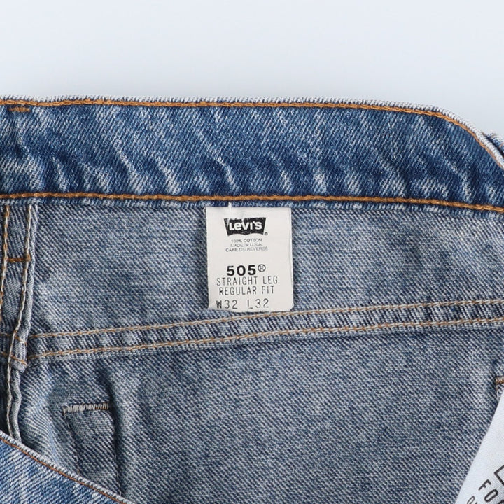 90'S Levi's 505 REGULAR FIT STRAIGHT LEG Tapered Denim Pants Made in USA Men's W31 Vintage cotton blue type Vintage Second Hand
