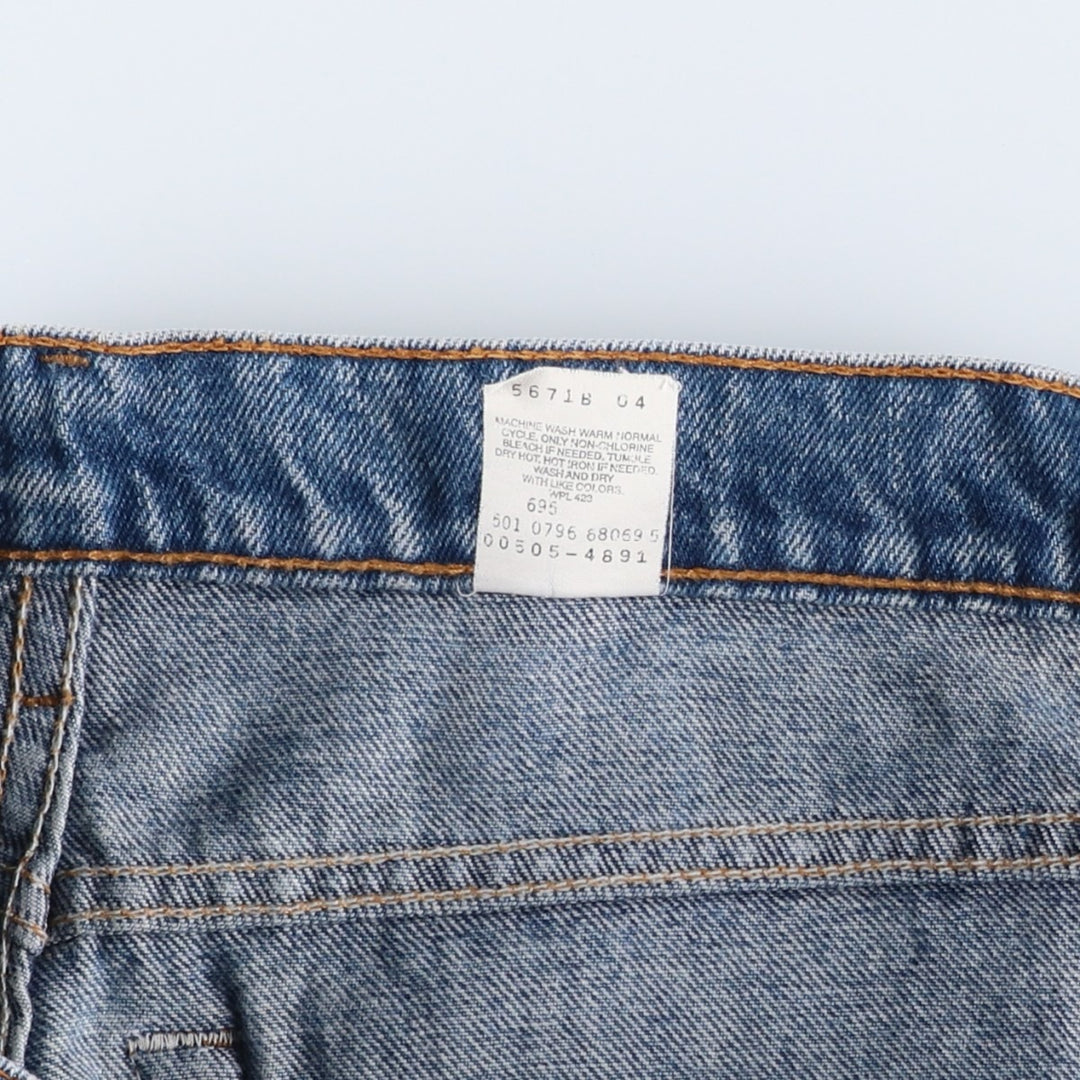 90'S Levi's 505 REGULAR FIT STRAIGHT LEG Tapered Denim Pants Made in USA Men's W31 Vintage cotton blue type Vintage Second Hand
