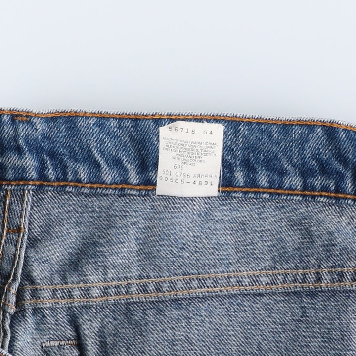 90'S Levi's 505 REGULAR FIT STRAIGHT LEG Tapered Denim Pants Made in USA Men's W31 Vintage cotton blue type Vintage Second Hand