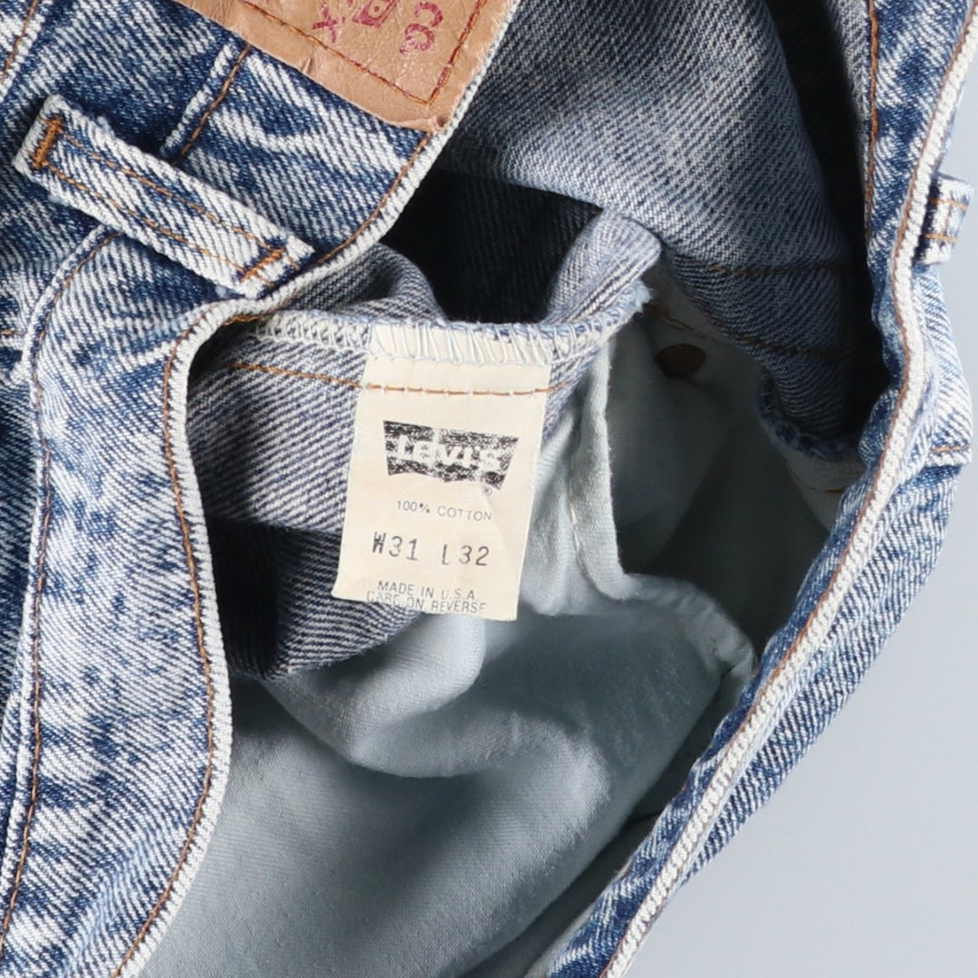 Levi's 505-4613 Chemical Wash Tapered Denim Pants, Made in USA, Men's W30 (approx.), Vintage. cotton blue type Vintage Second Hand
