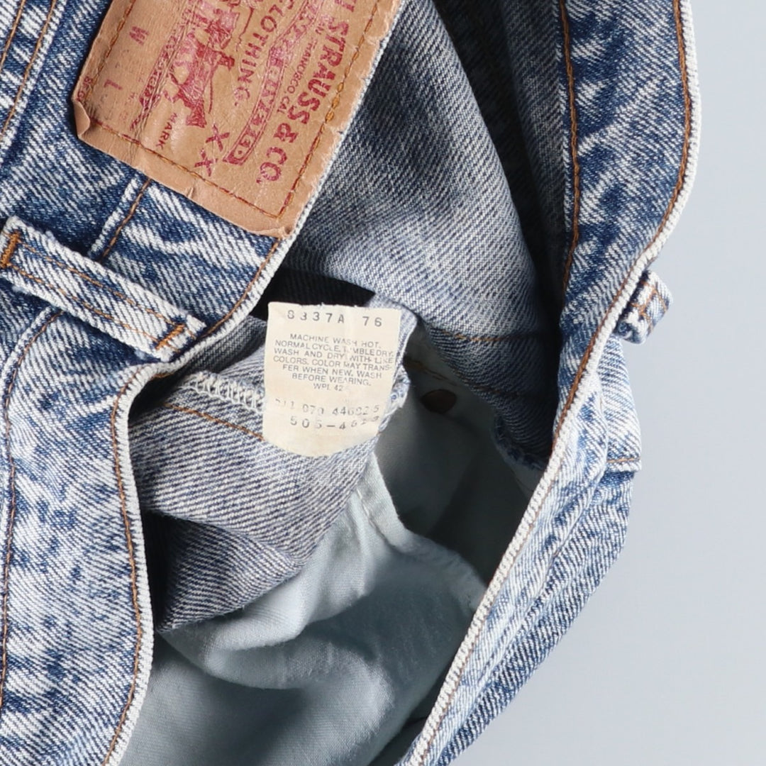 Levi's 505-4613 Chemical Wash Tapered Denim Pants, Made in USA, Men's W30 (approx.), Vintage. cotton blue type Vintage Second Hand