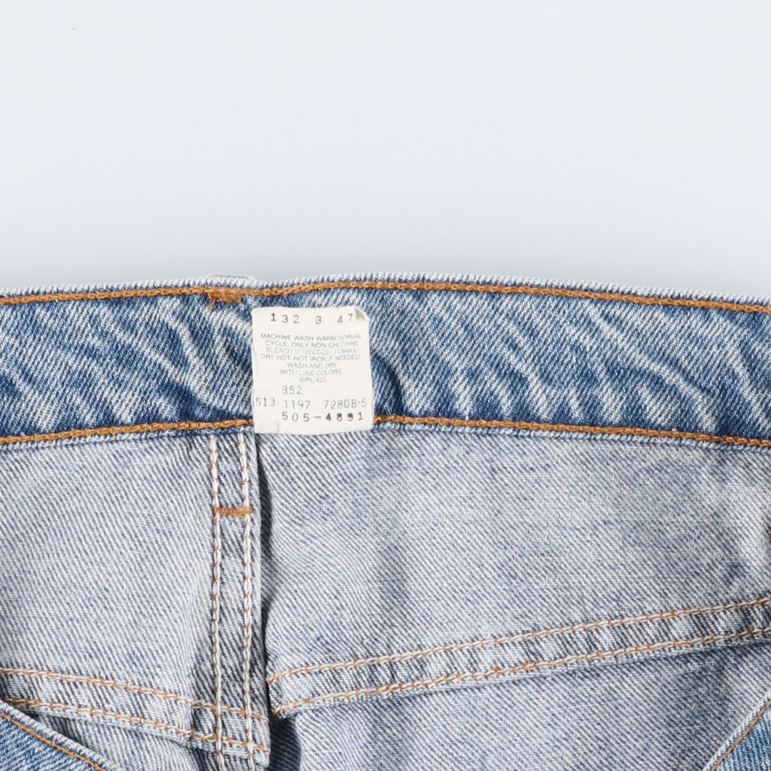 90'S Levi's 505 REGULAR FIT STRAIGHT LEG Tapered Denim Pants Made in USA Men's W35 Vintage cotton blue type Vintage Second Hand