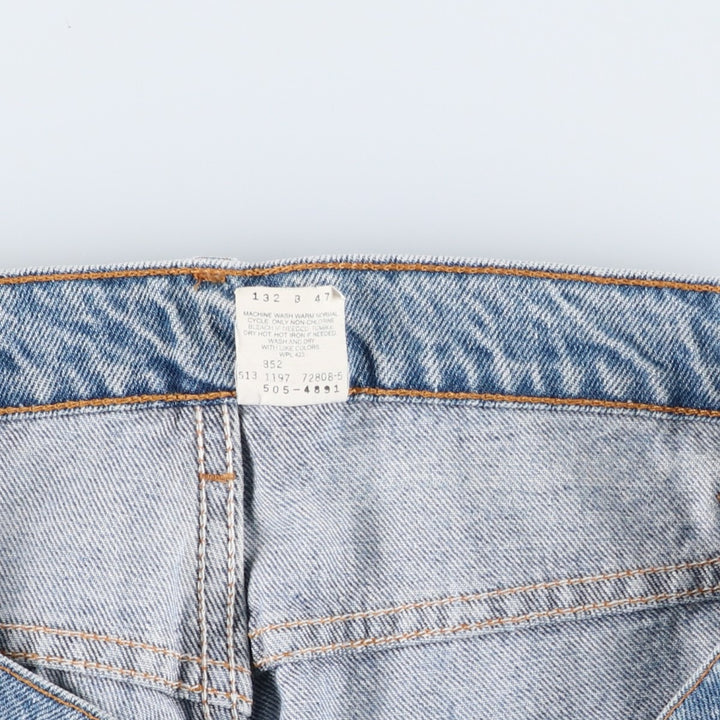90'S Levi's 505 REGULAR FIT STRAIGHT LEG Tapered Denim Pants Made in USA Men's W35 Vintage cotton blue type Vintage Second Hand