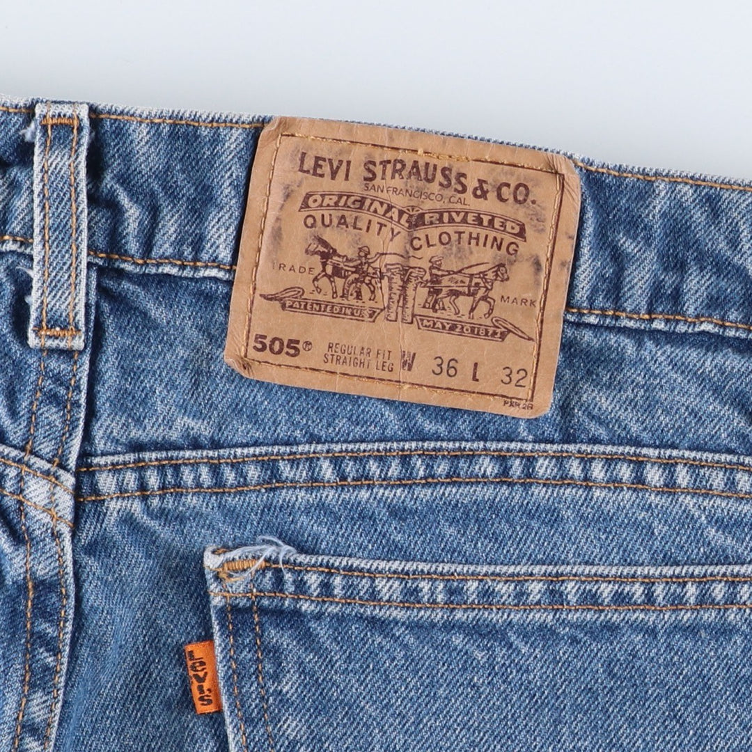 Levi's 505 REGULAR FIT STRAIGHT LEG tapered denim pants for men, size w34, vintage unclear blue type Vintage Second Hand