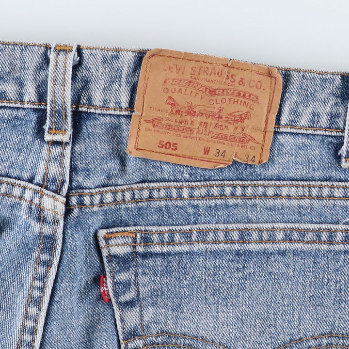 1990'S Levi's 505-4891 Tapered Denim Pants, Made in USA, Men's Size W33 (approx.) cotton blue type Vintage Second Hand