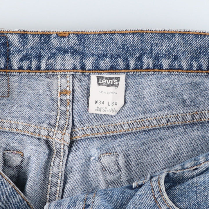 1990'S Levi's 505-4891 Tapered Denim Pants, Made in USA, Men's Size W33 (approx.) cotton blue type Vintage Second Hand