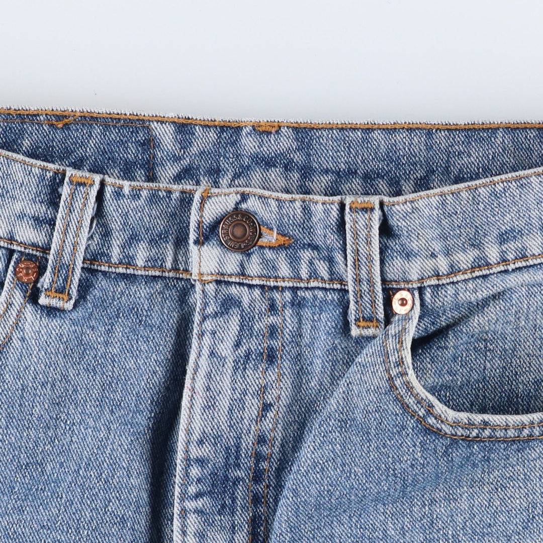1990'S Levi's 505-4891 Tapered Denim Pants, Made in USA, Men's Size W33 (approx.) cotton blue type Vintage Second Hand