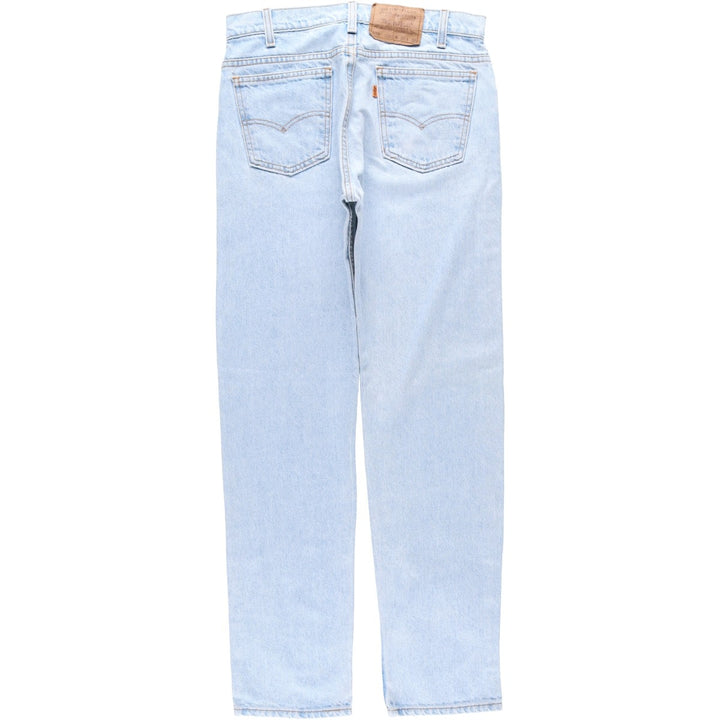 90'S Levi's 505 REGULAR FIT STRAIGHT LEG tapered denim pants for men, W31 equivalent, vintage unclear blue type Vintage Second Hand