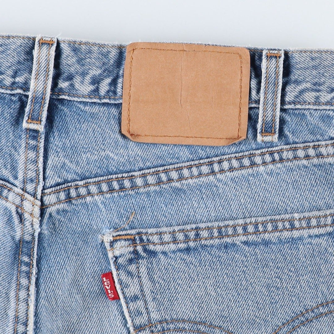 00'S Levi's 505 REGULAR FIT STRAIGHT LEG tapered denim pants made in USA men's w33 equivalent cotton Blue type light blue Vintage Second Hand
