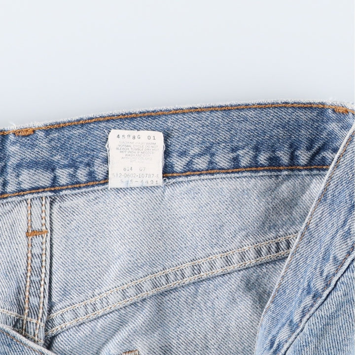 00'S Levi's 505 REGULAR FIT STRAIGHT LEG tapered denim pants made in USA men's w33 equivalent cotton Blue type light blue Vintage Second Hand