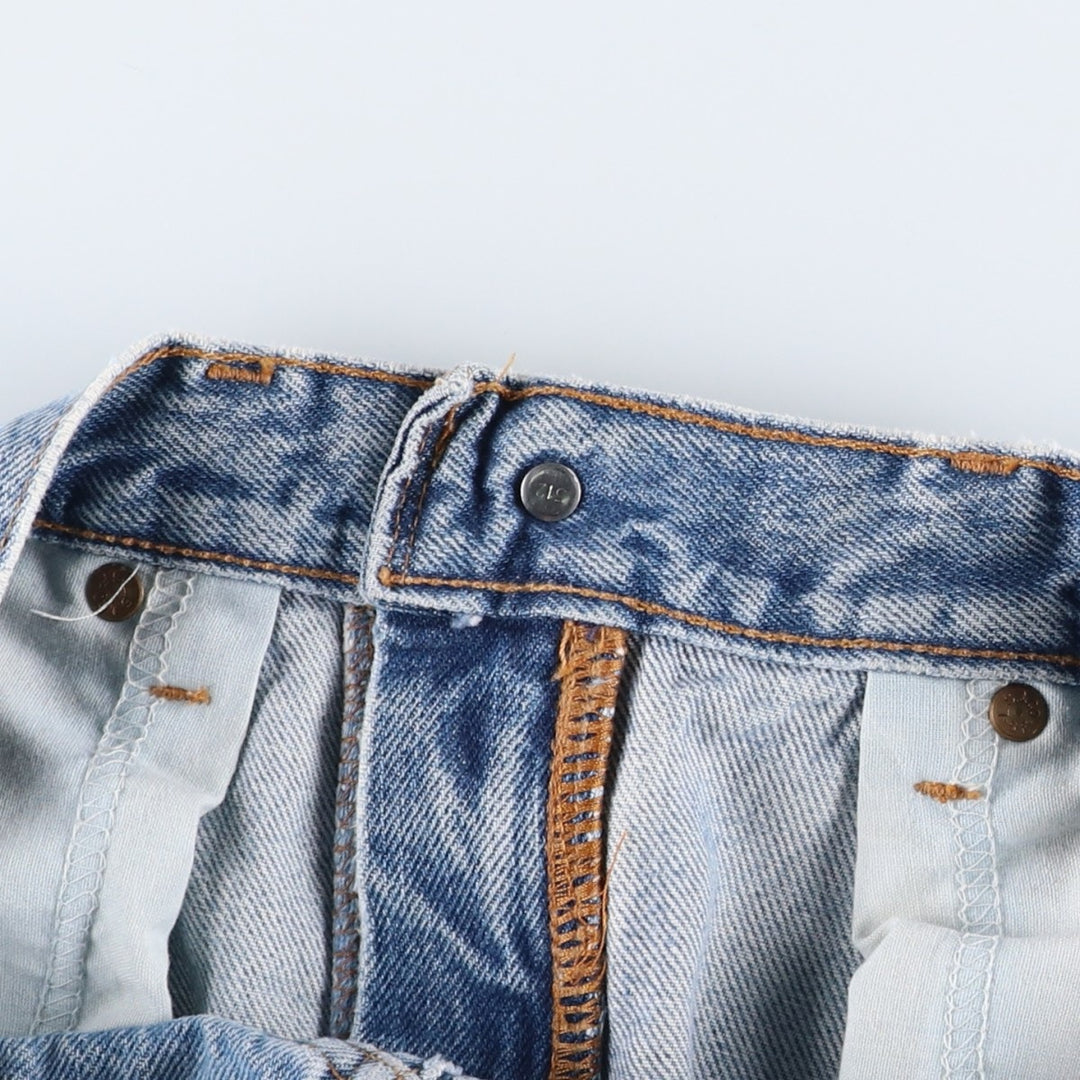 00'S Levi's 505 REGULAR FIT STRAIGHT LEG tapered denim pants made in USA men's w33 equivalent cotton Blue type light blue Vintage Second Hand