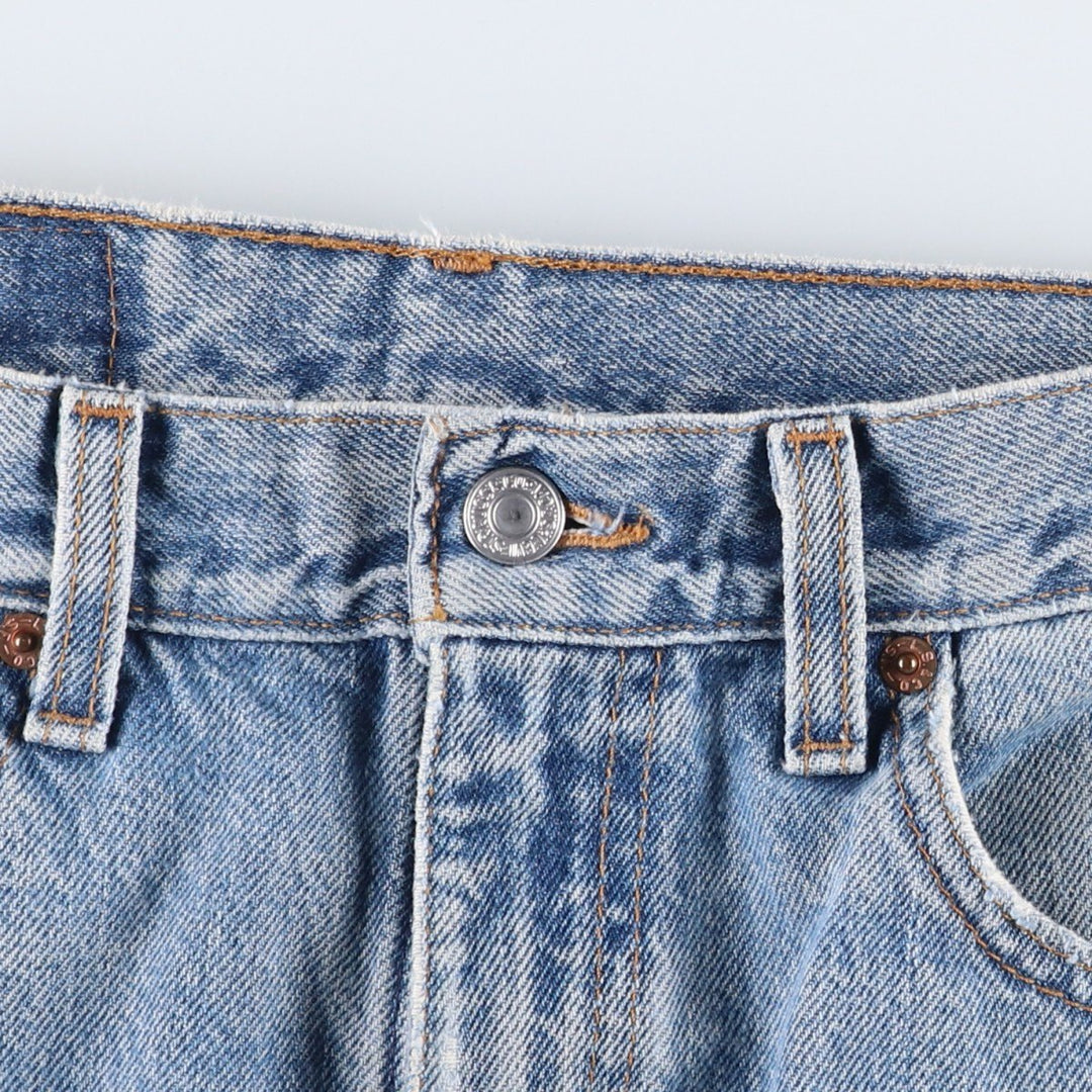 00'S Levi's 505 REGULAR FIT STRAIGHT LEG tapered denim pants made in USA men's w33 equivalent cotton Blue type light blue Vintage Second Hand