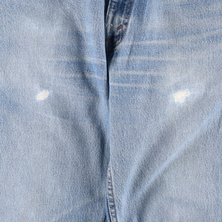00'S Levi's 505 REGULAR FIT STRAIGHT LEG tapered denim pants made in USA men's w33 equivalent cotton Blue type light blue Vintage Second Hand