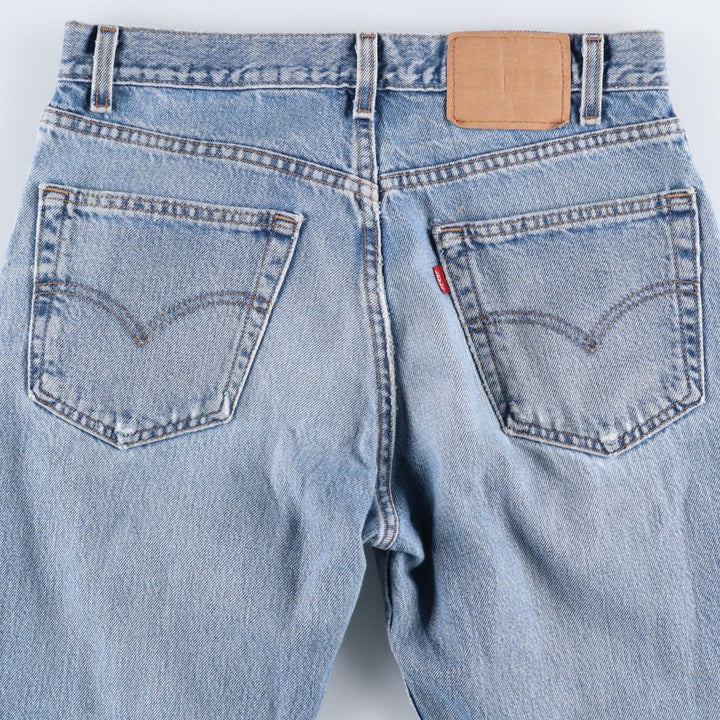 00'S Levi's 505 REGULAR FIT STRAIGHT LEG tapered denim pants made in USA men's w33 equivalent cotton Blue type light blue Vintage Second Hand