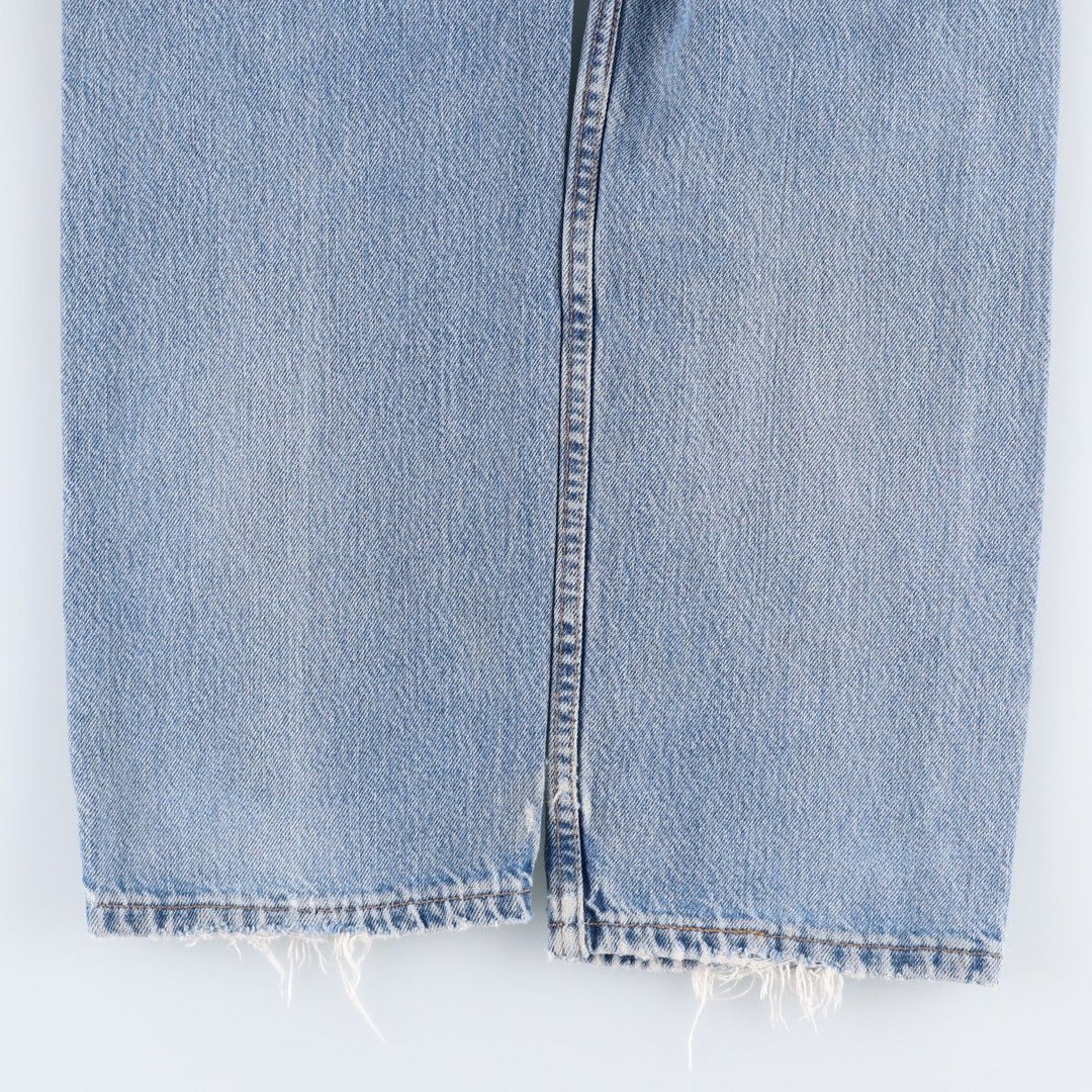 00'S Levi's 505 REGULAR FIT STRAIGHT LEG tapered denim pants made in USA men's w33 equivalent cotton Blue type light blue Vintage Second Hand