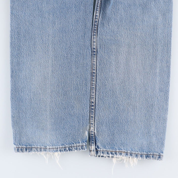 00'S Levi's 505 REGULAR FIT STRAIGHT LEG tapered denim pants made in USA men's w33 equivalent cotton Blue type light blue Vintage Second Hand
