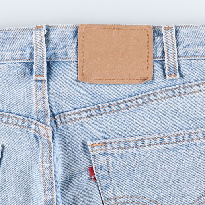 00'S Levi's 505 REGULAR FIT STRAIGHT LEG tapered denim pants made in USA, men's size w32 cotton blue type Vintage Second Hand