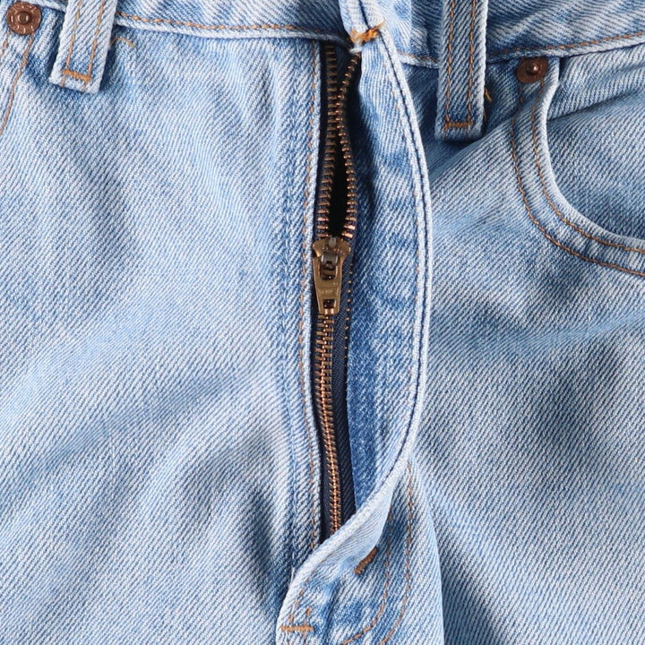 00'S Levi's 505 REGULAR FIT STRAIGHT LEG tapered denim pants made in USA, men's size w32 cotton blue type Vintage Second Hand