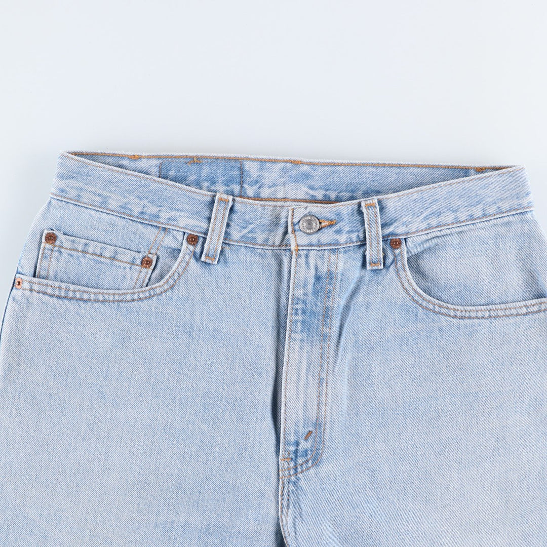 00'S Levi's 505 REGULAR FIT STRAIGHT LEG tapered denim pants made in USA, men's size w32 cotton blue type Vintage Second Hand