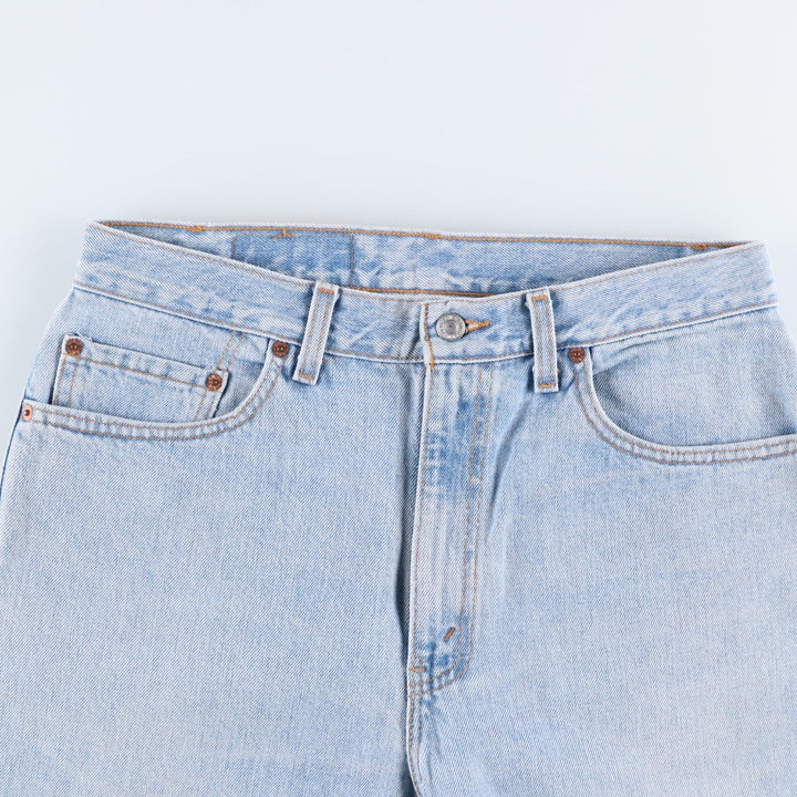 00'S Levi's 505 REGULAR FIT STRAIGHT LEG tapered denim pants made in USA, men's size w32 cotton blue type Vintage Second Hand