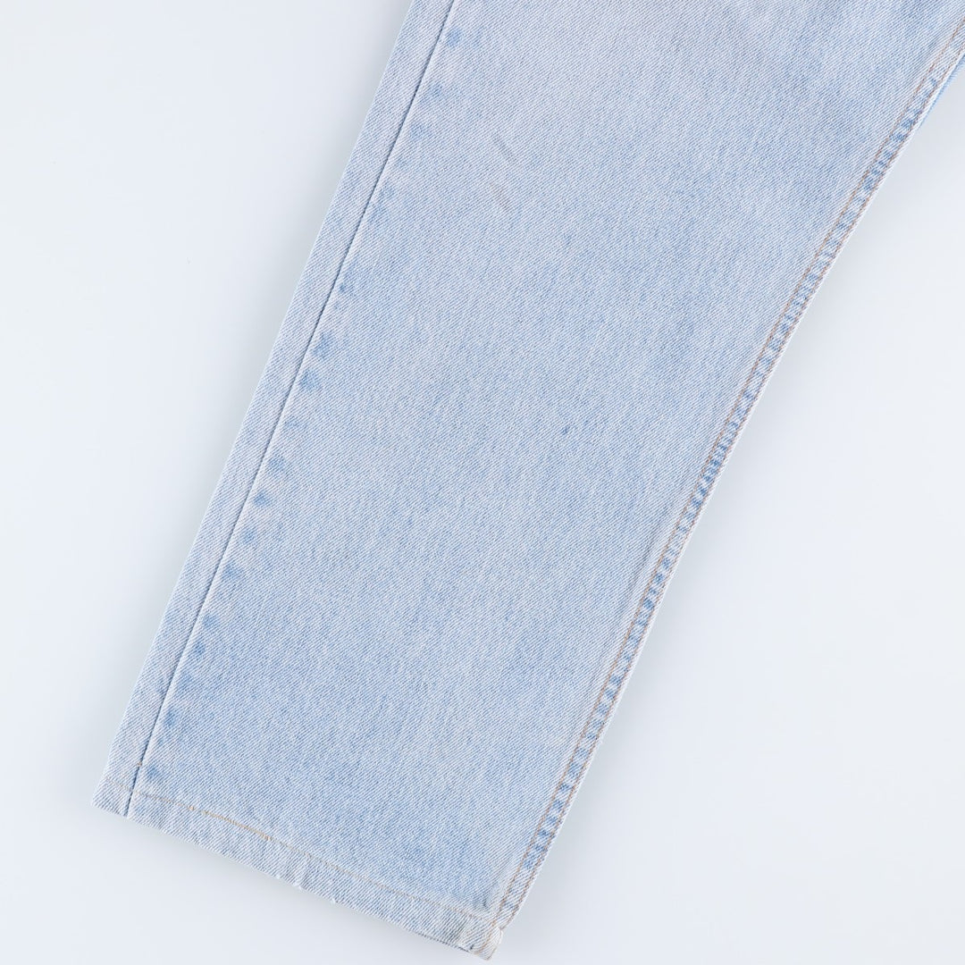 00'S Levi's 505 REGULAR FIT STRAIGHT LEG tapered denim pants made in USA, men's size w32 cotton blue type Vintage Second Hand