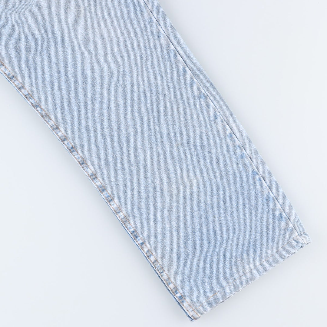 00'S Levi's 505 REGULAR FIT STRAIGHT LEG tapered denim pants made in USA, men's size w32 cotton blue type Vintage Second Hand