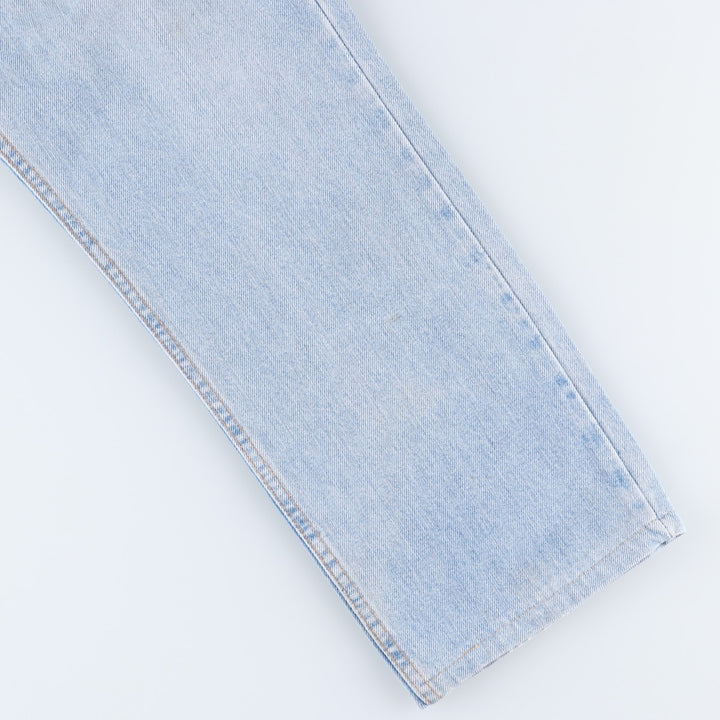 00'S Levi's 505 REGULAR FIT STRAIGHT LEG tapered denim pants made in USA, men's size w32 cotton blue type Vintage Second Hand