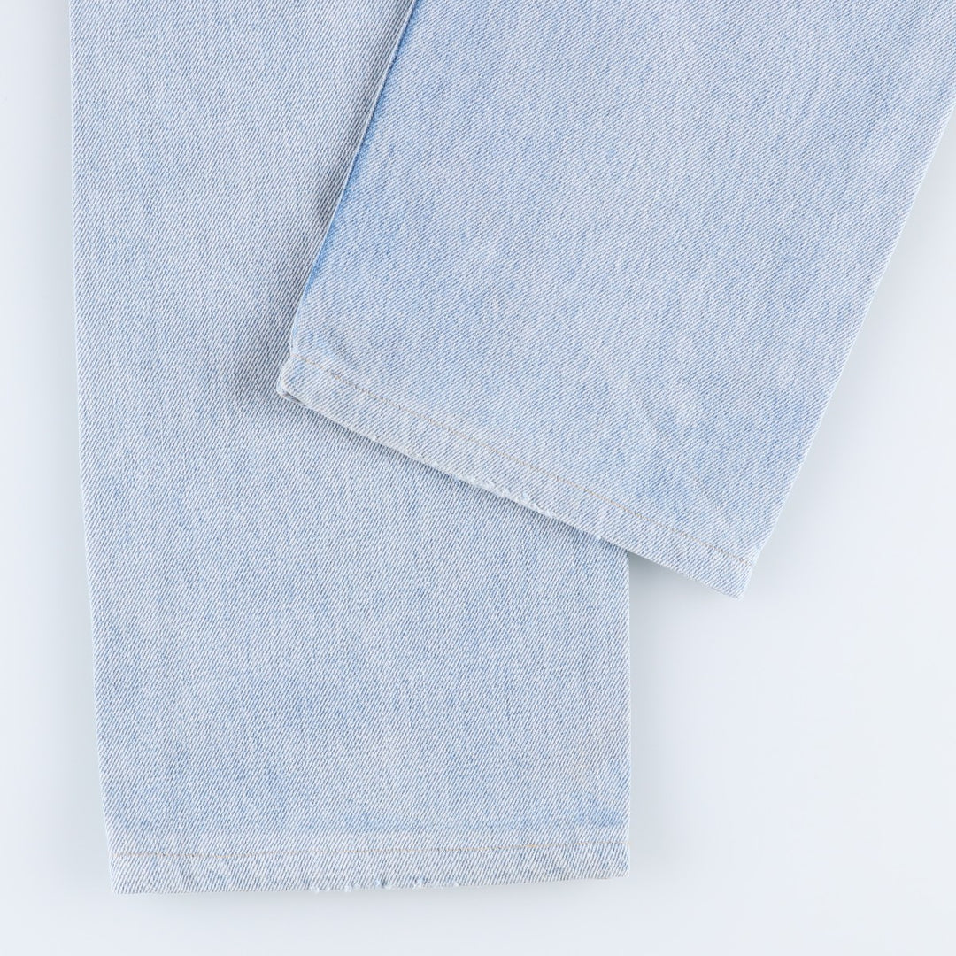 00'S Levi's 505 REGULAR FIT STRAIGHT LEG tapered denim pants made in USA, men's size w32 cotton blue type Vintage Second Hand