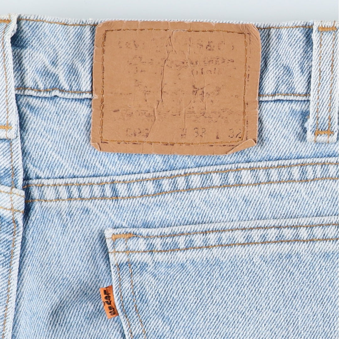 1990'S Levi's 505-0234 Orange Tab Tapered Denim Pants, Made in USA, Men's Size W32 (approx.), Vintage cotton blue type Vintage Second Hand