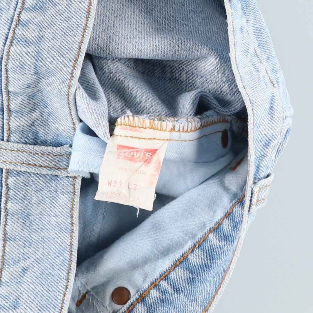 1990'S Levi's 505-0234 Orange Tab Tapered Denim Pants, Made in USA, Men's Size W32 (approx.), Vintage cotton blue type Vintage Second Hand