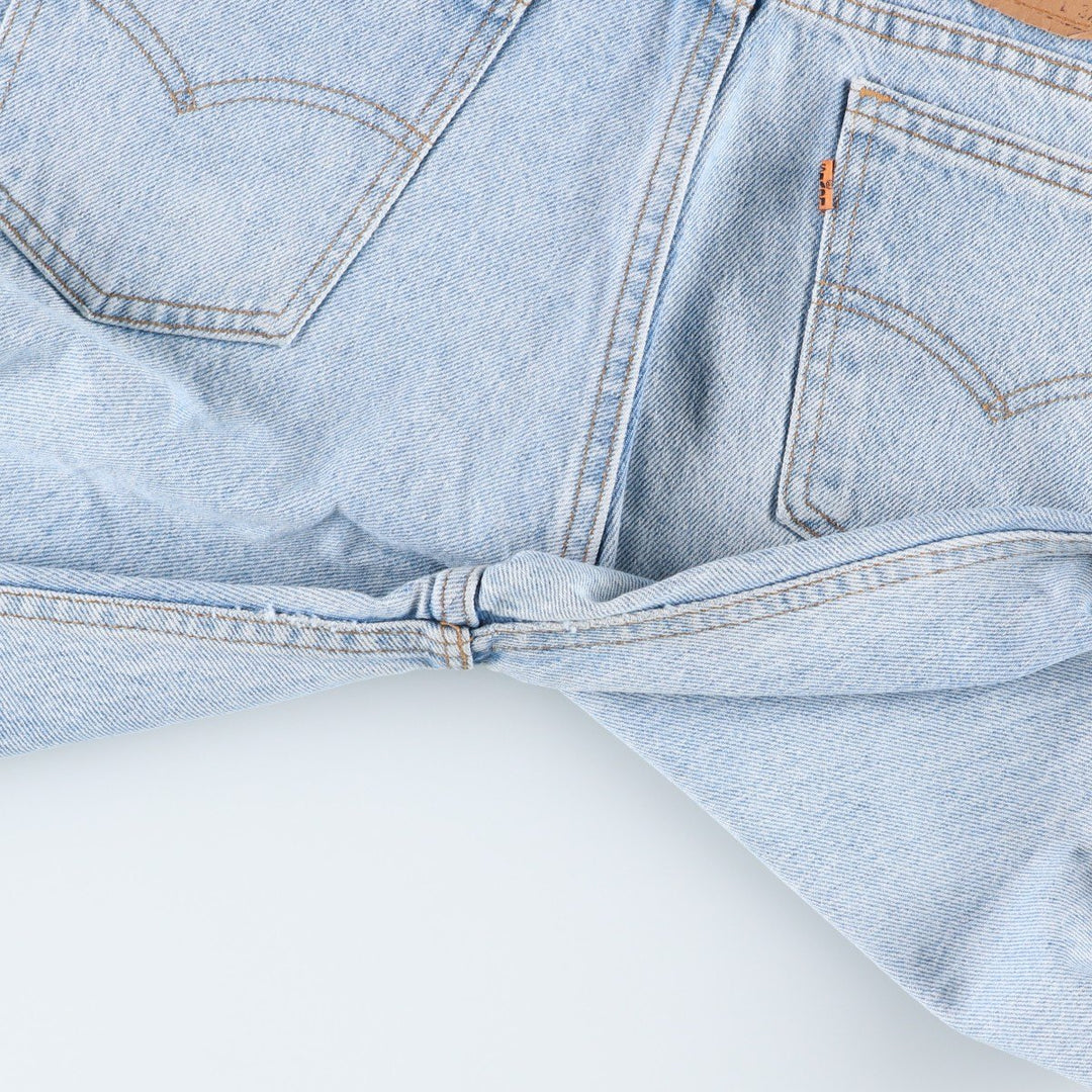 1990'S Levi's 505-0234 Orange Tab Tapered Denim Pants, Made in USA, Men's Size W32 (approx.), Vintage cotton blue type Vintage Second Hand