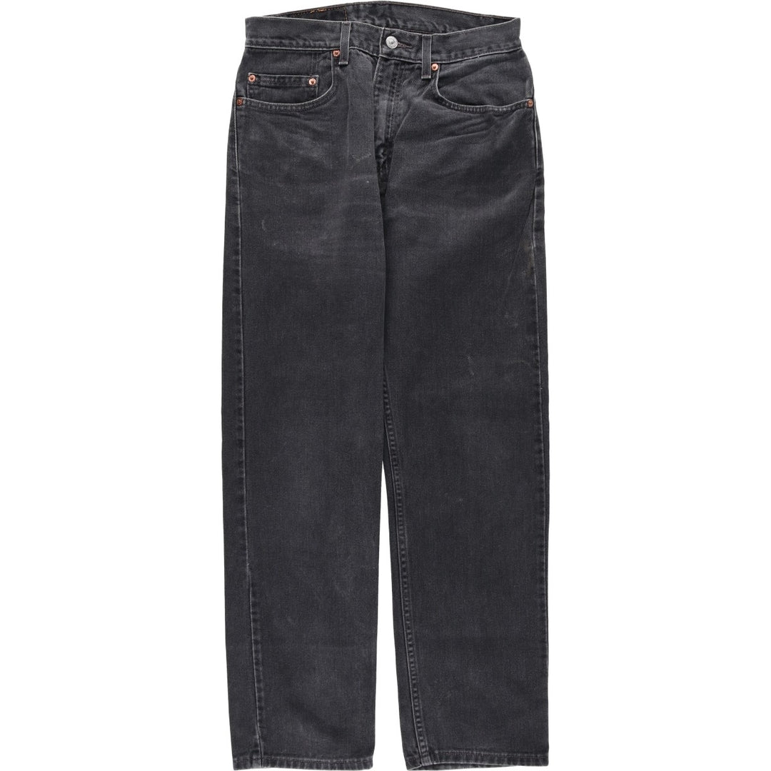 2000'S Levi's 505 Regular Fit Straight Leg Tapered Denim Pants, Black, Men's, Size W30 cotton black type Vintage Second Hand