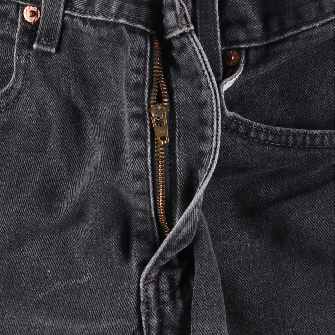 2000'S Levi's 505 Regular Fit Straight Leg Tapered Denim Pants, Black, Men's, Size W30 cotton black type Vintage Second Hand