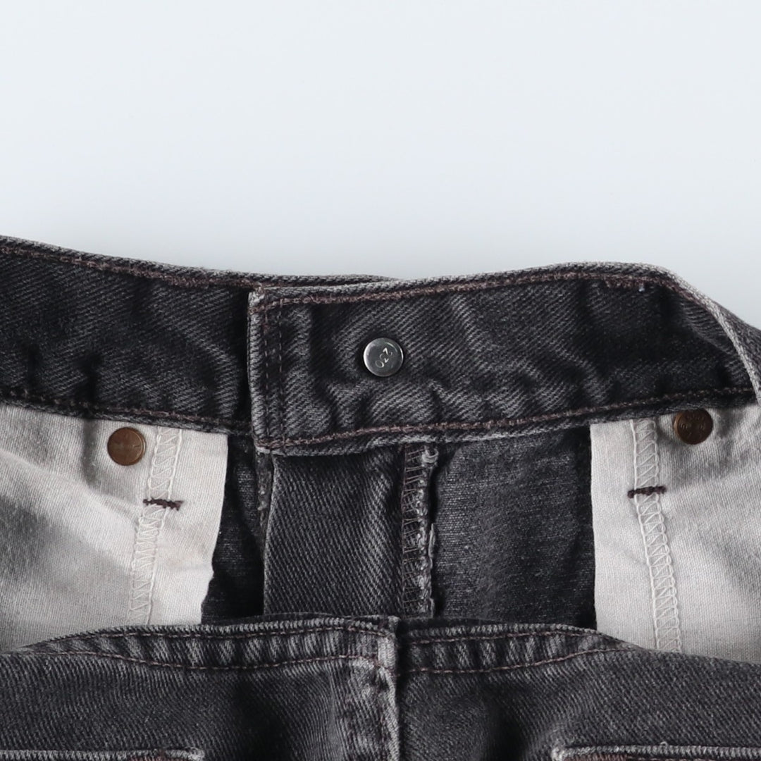 2000'S Levi's 505 Regular Fit Straight Leg Tapered Denim Pants, Black, Men's, Size W30 cotton black type Vintage Second Hand