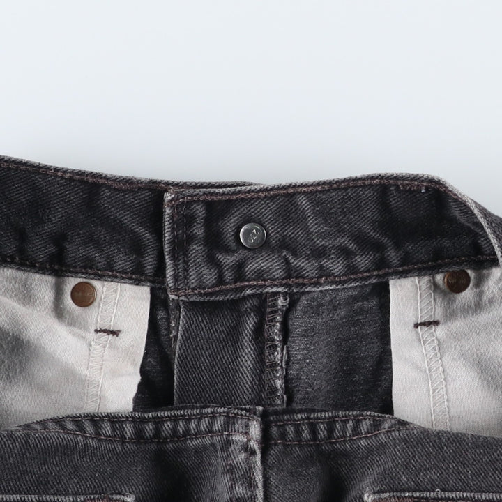 2000'S Levi's 505 Regular Fit Straight Leg Tapered Denim Pants, Black, Men's, Size W30 cotton black type Vintage Second Hand