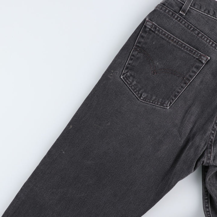 2000'S Levi's 505 Regular Fit Straight Leg Tapered Denim Pants, Black, Men's, Size W30 cotton black type Vintage Second Hand