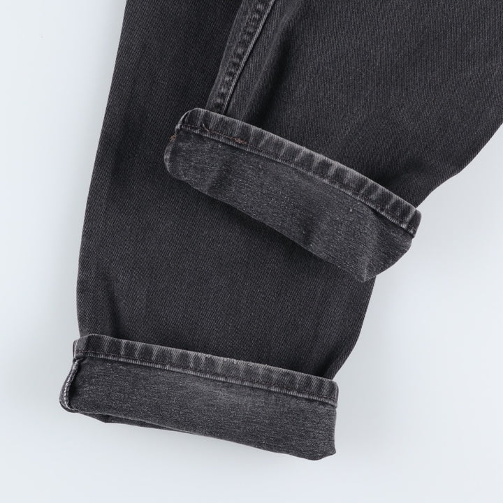 2000'S Levi's 505 Regular Fit Straight Leg Tapered Denim Pants, Black, Men's, Size W30 cotton black type Vintage Second Hand