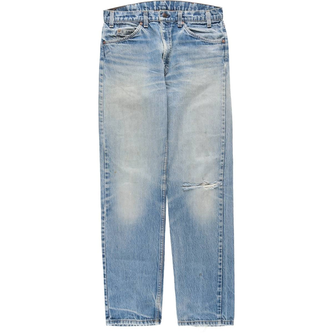 Vintage 1980'S Levi's 20505-0217 Orange Tab Tapered Denim Pants, Made in USA, Men's Size W32 unclear blue type Vintage Second Hand
