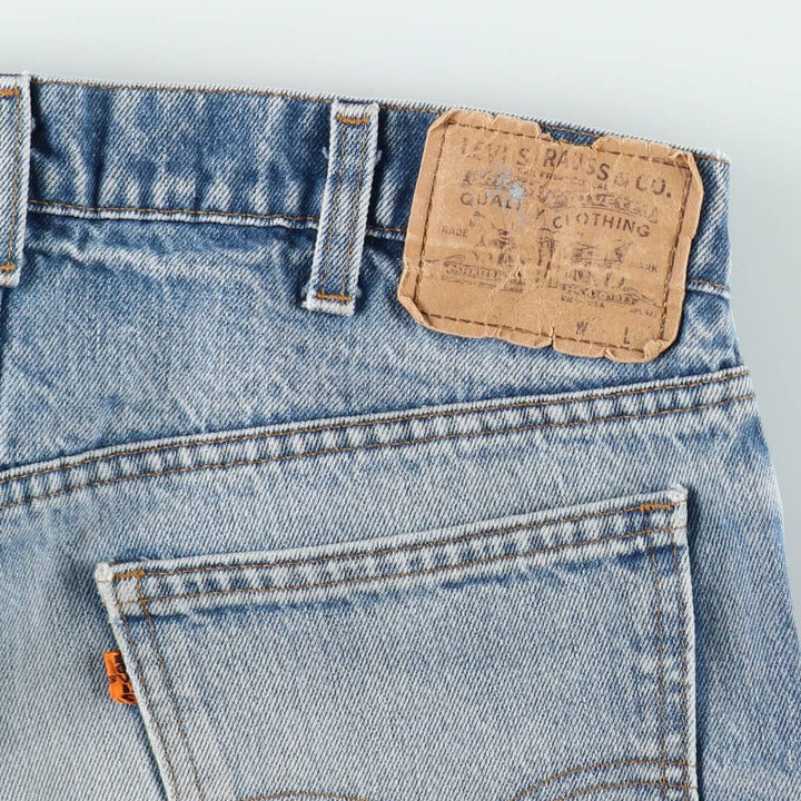 Vintage 1980'S Levi's 20505-0217 Orange Tab Tapered Denim Pants, Made in USA, Men's Size W32 unclear blue type Vintage Second Hand