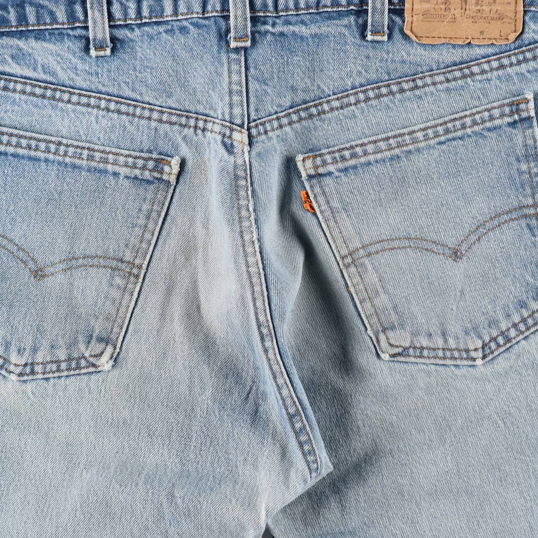 Vintage 1980'S Levi's 20505-0217 Orange Tab Tapered Denim Pants, Made in USA, Men's Size W32 unclear blue type Vintage Second Hand