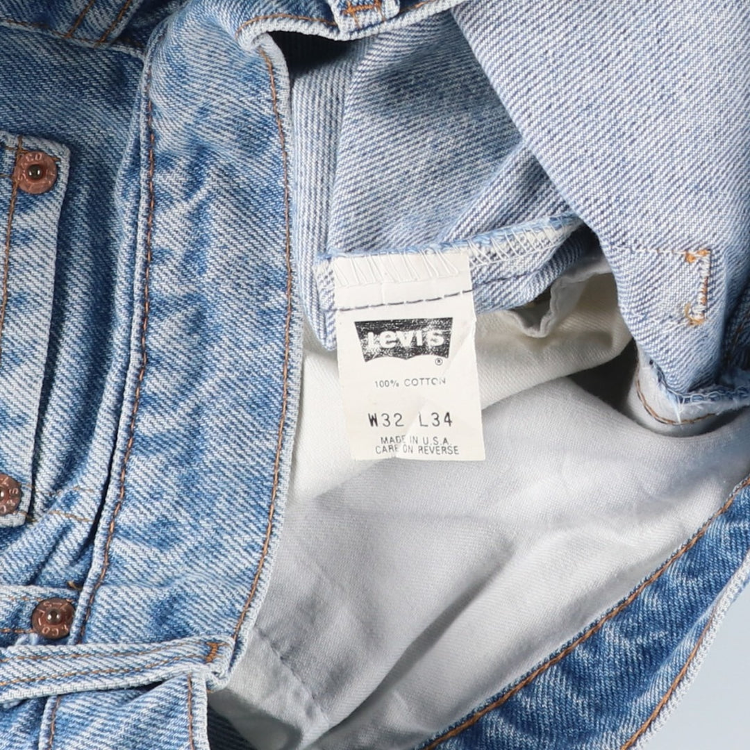 Levi's 505-0290 Tapered Denim Pants, Made in USA, Men's Size W30 (approx.) cotton blue type Vintage Second Hand