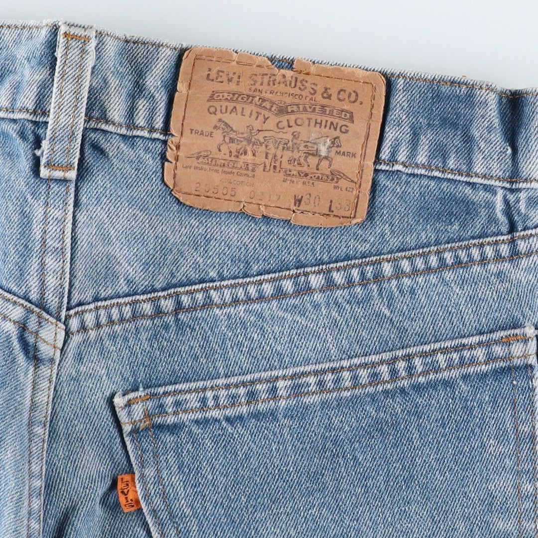 ~1980'S Levi's 505-0217 Orange Tab Tapered Denim Pants, Made in USA, Men's W29 (approx.), Vintage cotton blue type Vintage Second Hand