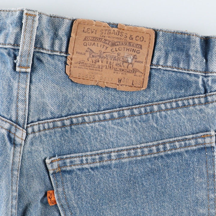 ~1980'S Levi's 505-0217 Orange Tab Tapered Denim Pants, Made in USA, Men's W29 (approx.), Vintage cotton blue type Vintage Second Hand