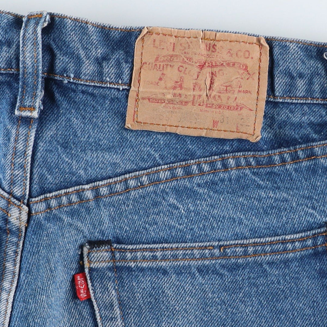 Levi's 505-0217 Tapered Denim Pants, Made in USA, Men's Size W30 (approx.) cotton blue type Vintage Second Hand