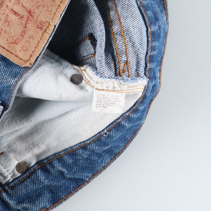 Levi's 505-0217 Tapered Denim Pants, Made in USA, Men's Size W30 (approx.) cotton blue type Vintage Second Hand