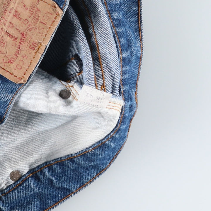 Levi's 505-0217 Tapered Denim Pants, Made in USA, Men's Size W30 (approx.) cotton blue type Vintage Second Hand