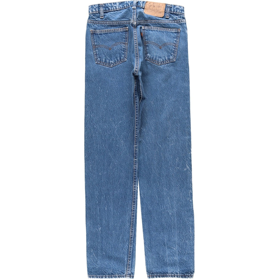 1980'S Levi's 20505-0217 Orange Tab Tapered Denim Pants, Made in USA, Men's Size W30 (approx.), Vintage cotton blue type Vintage Second Hand