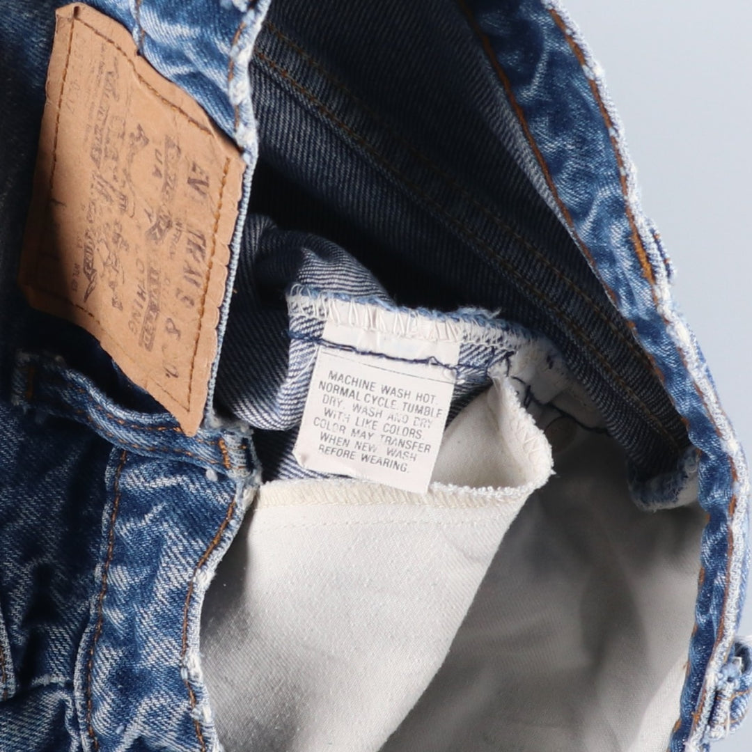 1980'S Levi's 20505-0217 Orange Tab Tapered Denim Pants, Made in USA, Men's Size W30 (approx.), Vintage cotton blue type Vintage Second Hand